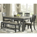 Signature Design by Ashley Tyler Creek Black / Grayish Brown 6-Piece Dining Package