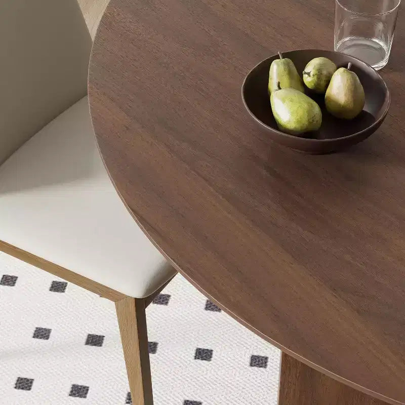 PexFix Large Dining Table for 6 Wood Rectangular Living Room Table Modern Farmhouse Kitchen Table with Scratch-Resistant Top & Wood Pedestal