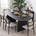 PexFix Large Dining Table for 6 Wood Rectangular Living Room Table Modern Farmhouse Kitchen Table with Scratch-Resistant Top & Wood Pedestal