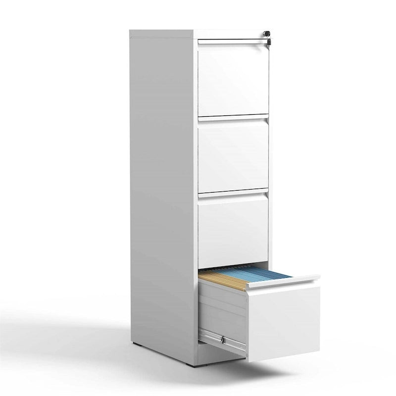 4 Drawer Metal Vertical File Cabinet w/Lock Office Home File Cabinet