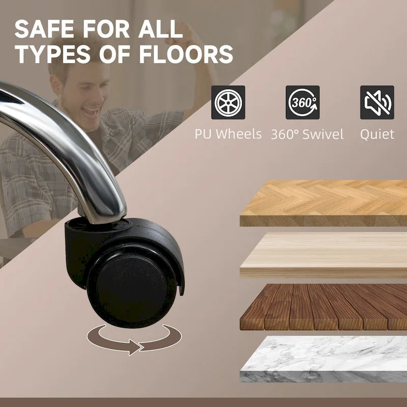 Vinsetto Massage Office Chair with 6 Vibration Points, Heated Reclining Computer Chair, Swivel Desk Chair