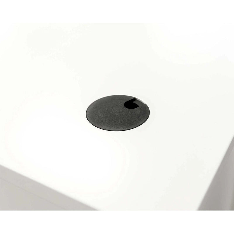 Contemporary Half-Pedestal Desk, Office Desk, Accent Desk, White