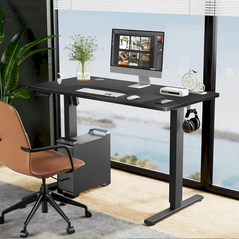 Electric Height Adjustable Standing Desk,Sit to Stand Ergonomic Computer Desk, 55  x 24