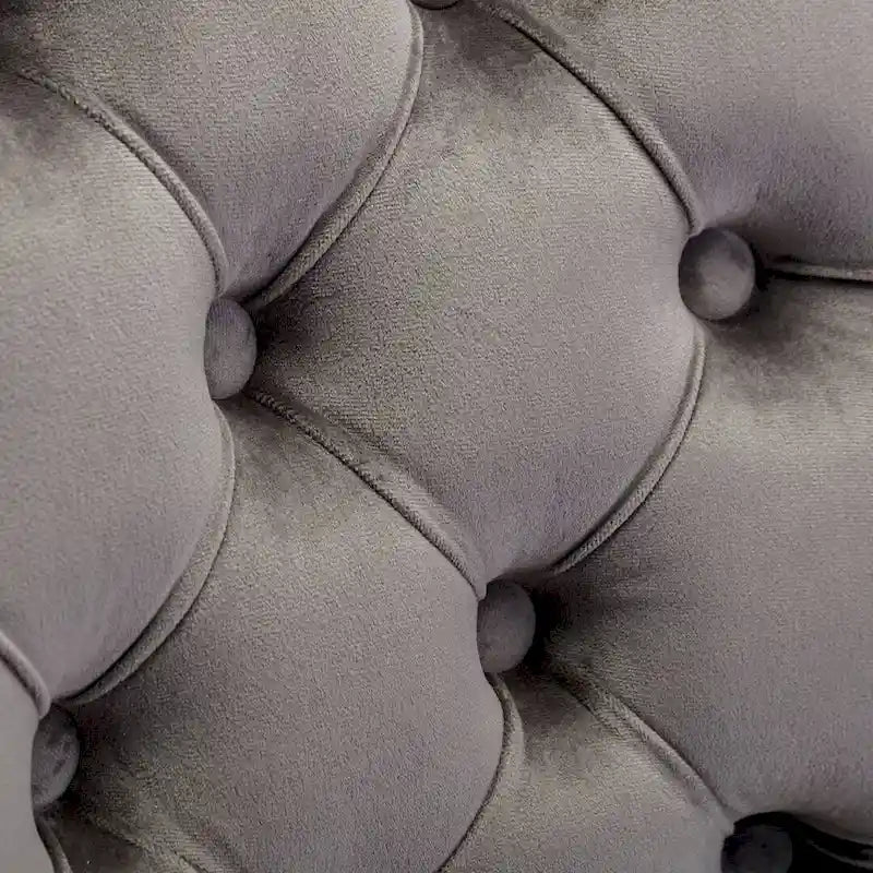 Office Chair with Wheels, Adjustable Height, Velvet Upholstered Tufted Button Computer Desk Chair Swivel