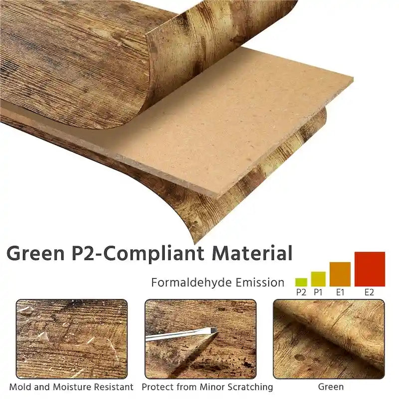 Yaheetech Portable Computer Desk with 4 Shelves and Keyboard Tray