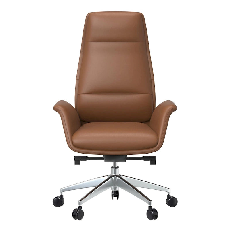 Summit High-Back Leather Office Chair with Swivel and Tilt