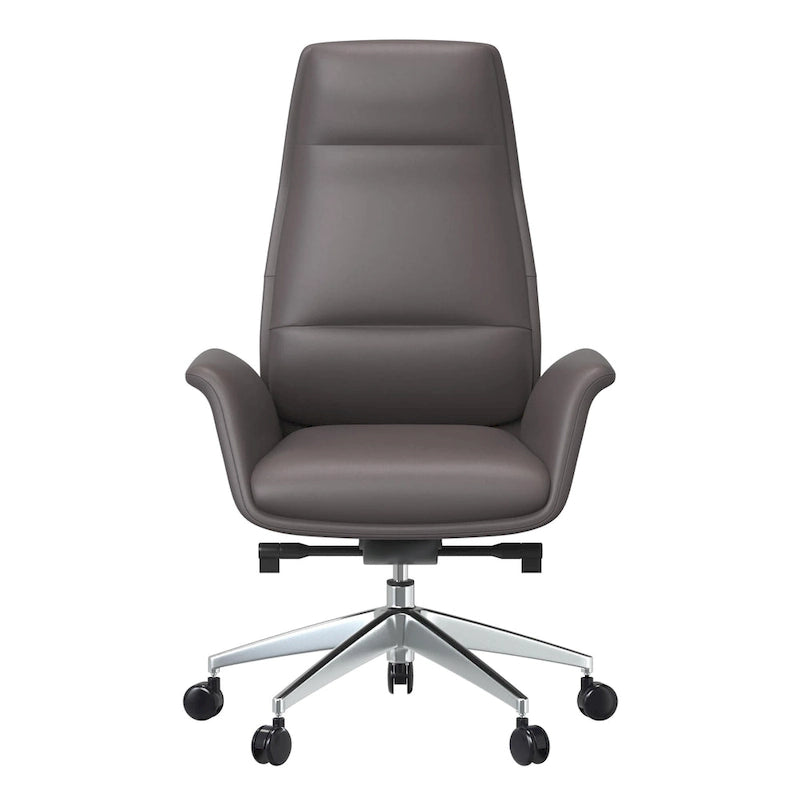 Summit High-Back Leather Office Chair with Swivel and Tilt