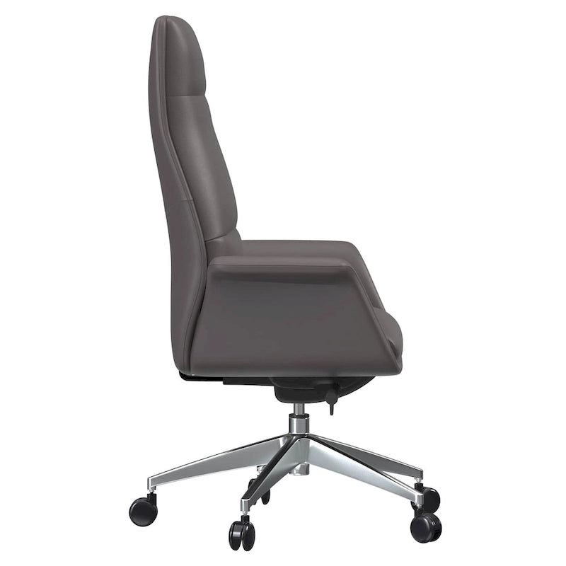 Summit High-Back Leather Office Chair with Swivel and Tilt