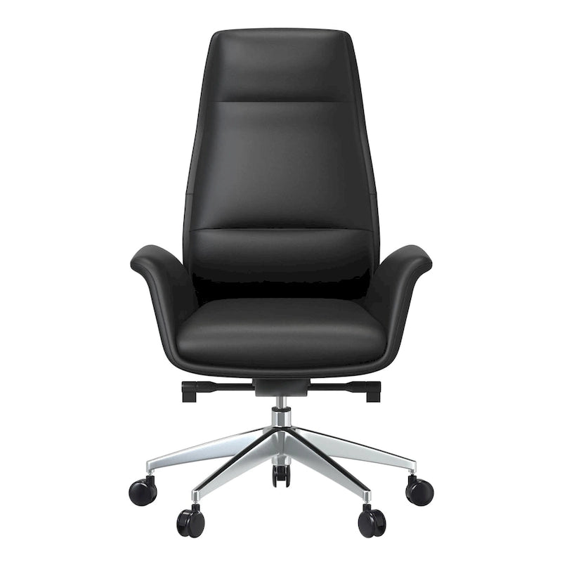 Summit High-Back Leather Office Chair with Swivel and Tilt