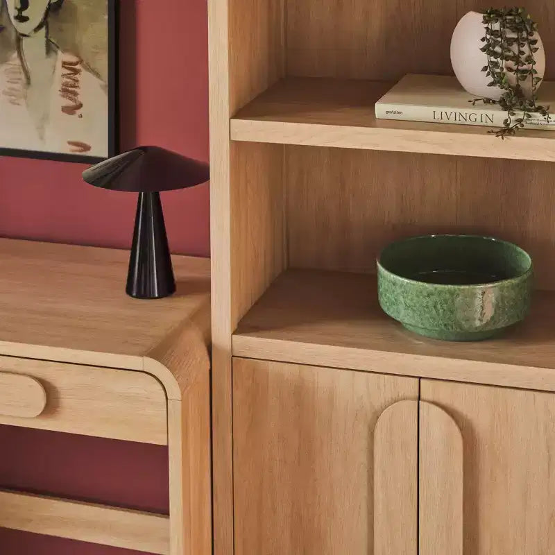 Bureau moderne 3 pièces Saracina Home avec 2 bibliothèques arquées