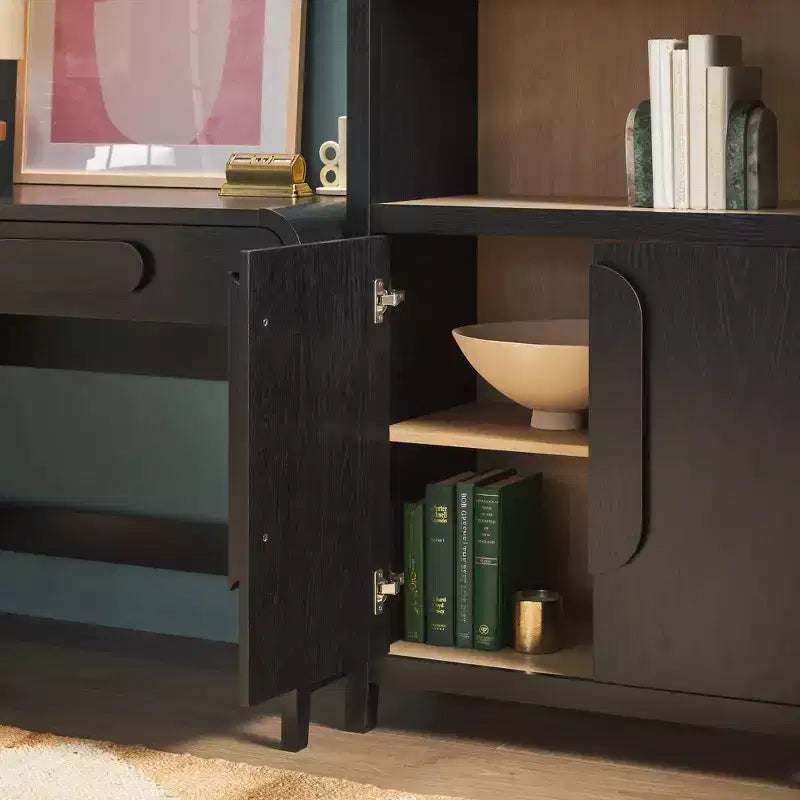 Bureau moderne 3 pièces Saracina Home avec 2 bibliothèques arquées