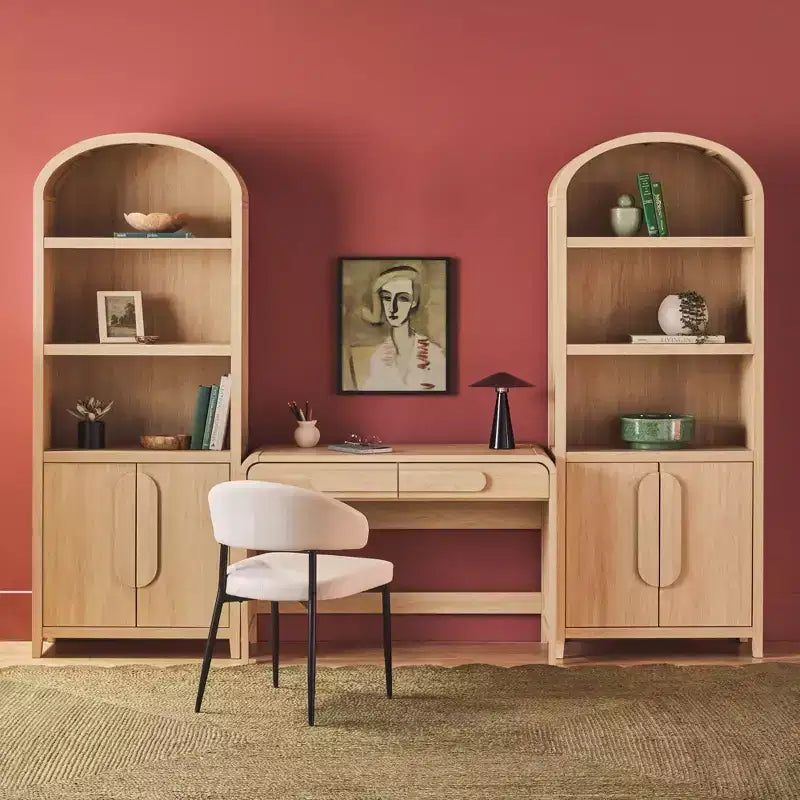 Bureau moderne 3 pièces Saracina Home avec 2 bibliothèques arquées