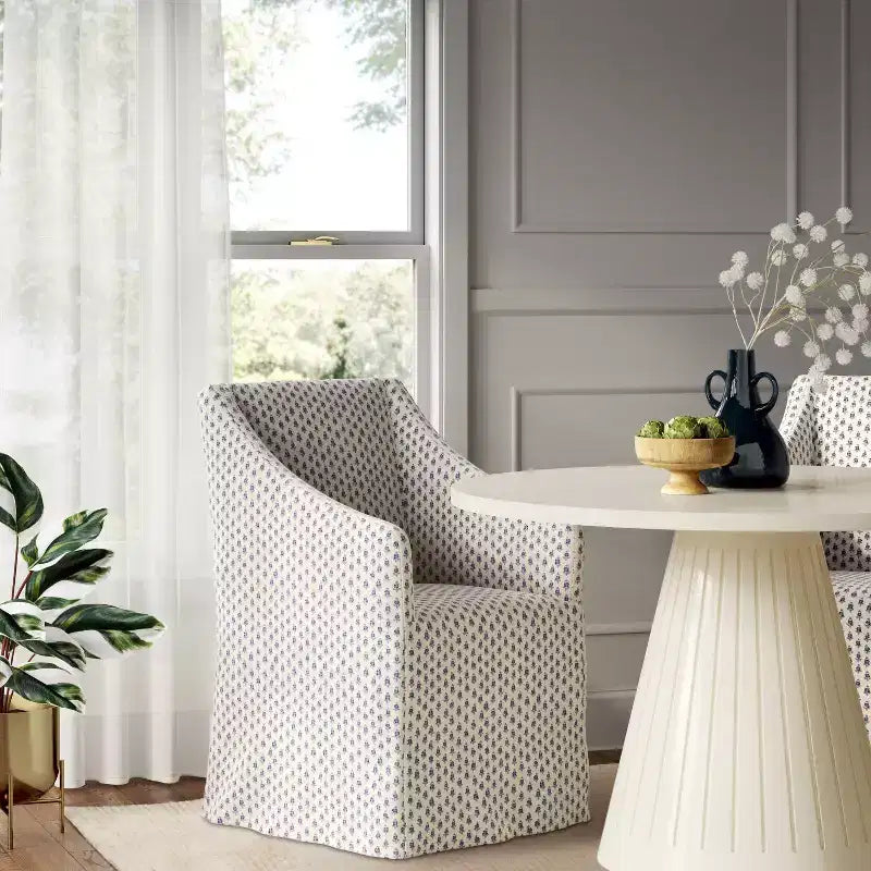 Sloped Arm Slipcovered Dining Chair - Threshold