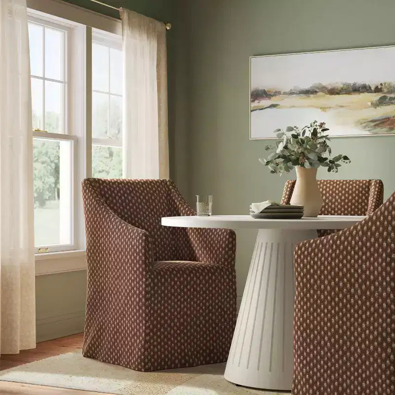 Sloped Arm Slipcovered Dining Chair - Threshold