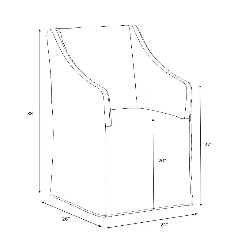 Sloped Arm Slipcovered Dining Chair - Threshold