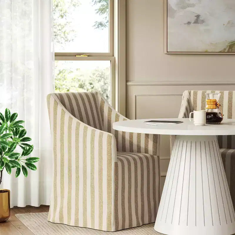 Sloped Arm Slipcovered Dining Chair - Threshold