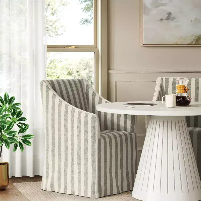 Sloped Arm Slipcovered Dining Chair - Threshold