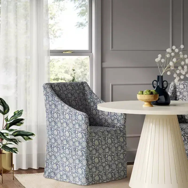 Sloped Arm Slipcovered Dining Chair - Threshold