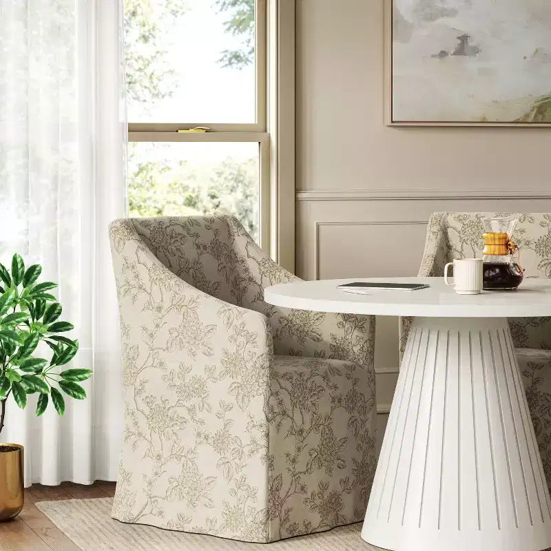 Sloped Arm Slipcovered Dining Chair - Threshold