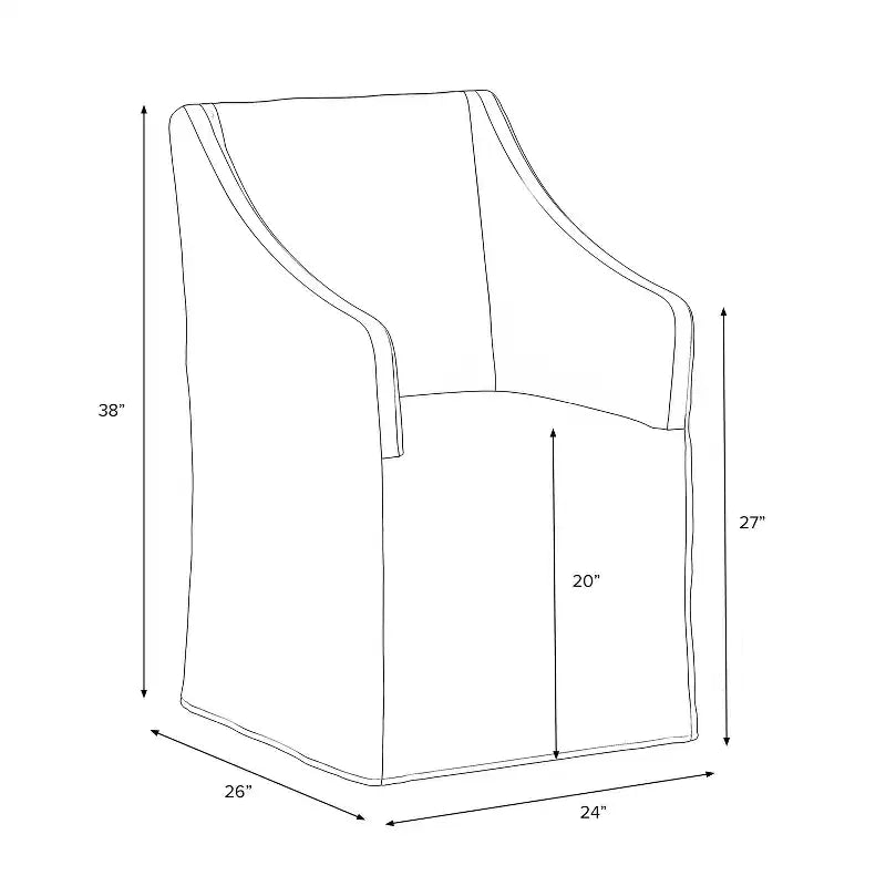Sloped Arm Slipcovered Dining Chair - Threshold