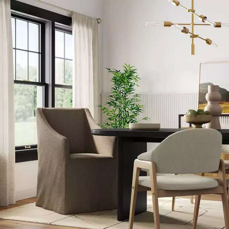 Sloped Arm Slipcovered Dining Chair - Threshold