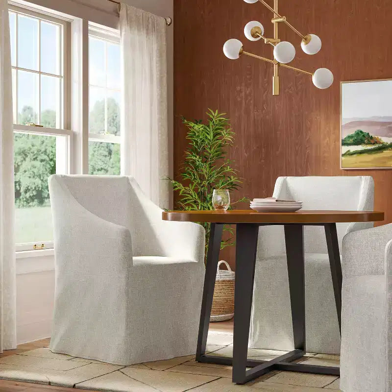 Sloped Arm Slipcovered Dining Chair - Threshold