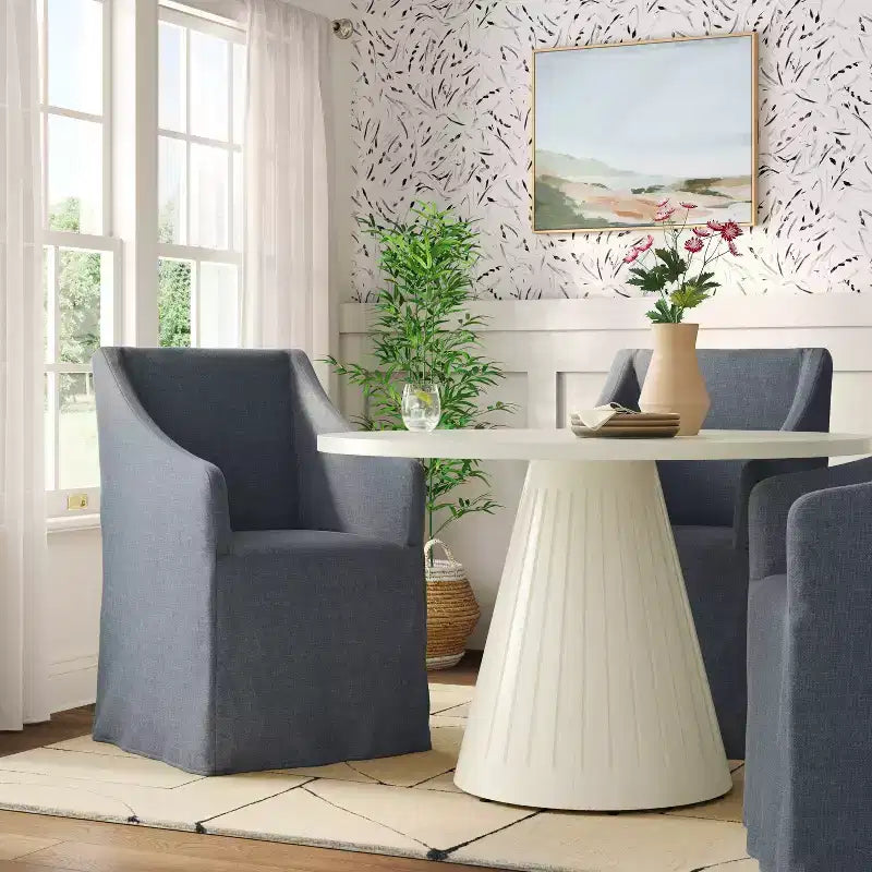 Sloped Arm Slipcovered Dining Chair - Threshold
