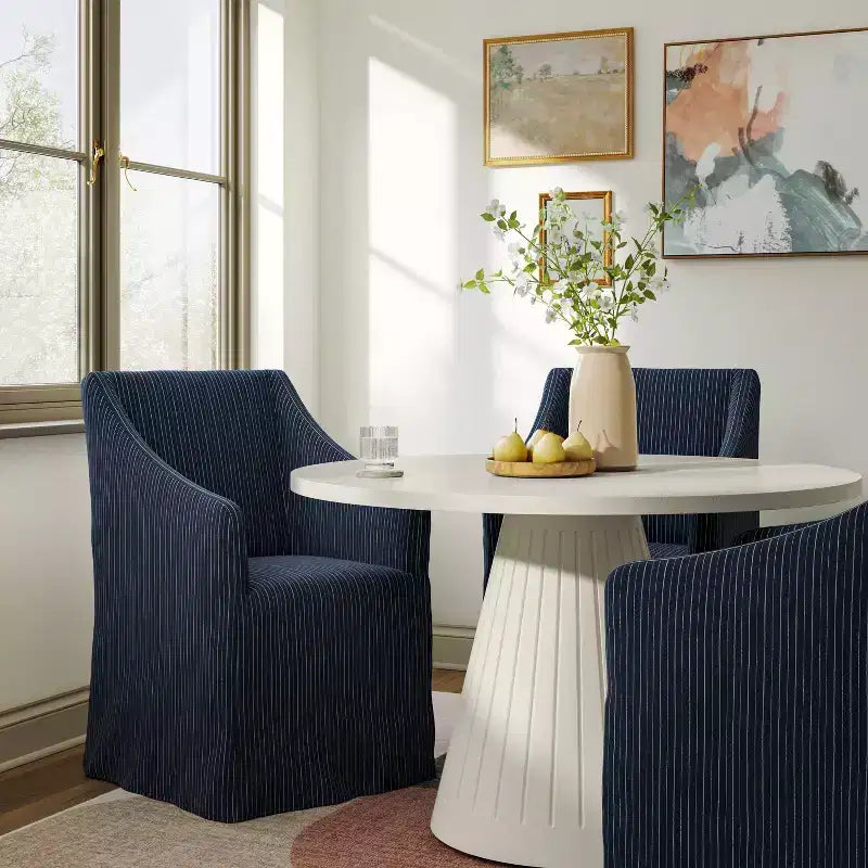 Sloped Arm Slipcovered Dining Chair - Threshold