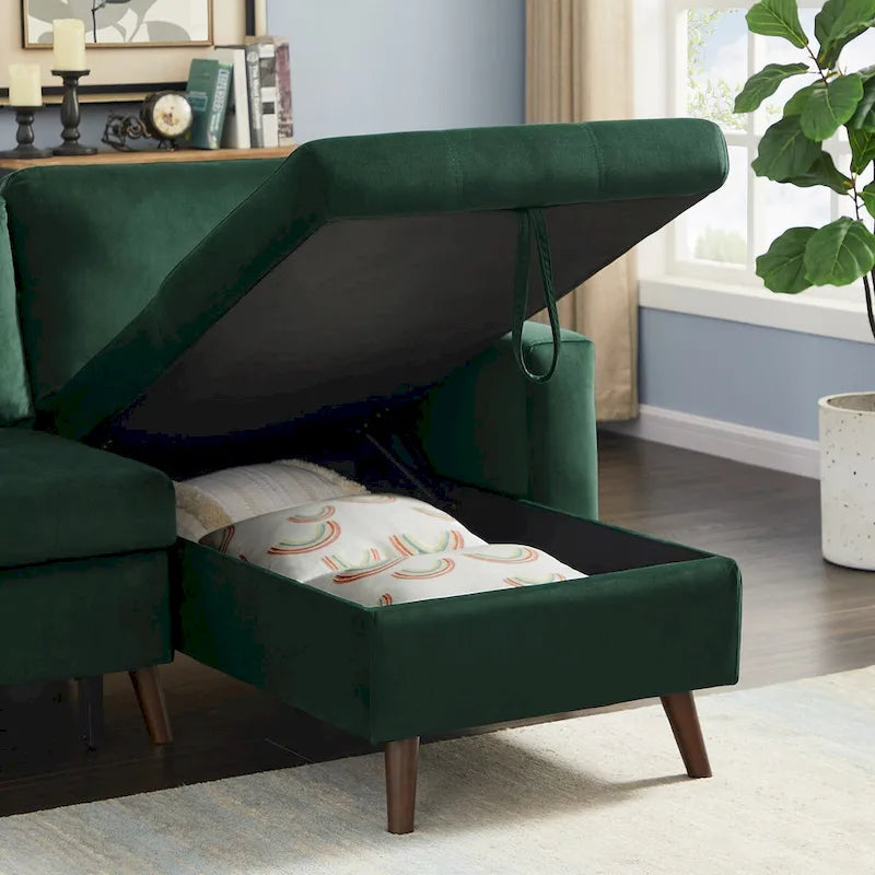 Corner sofa-bed with Storage Chaise Left/Right Handed Chaise