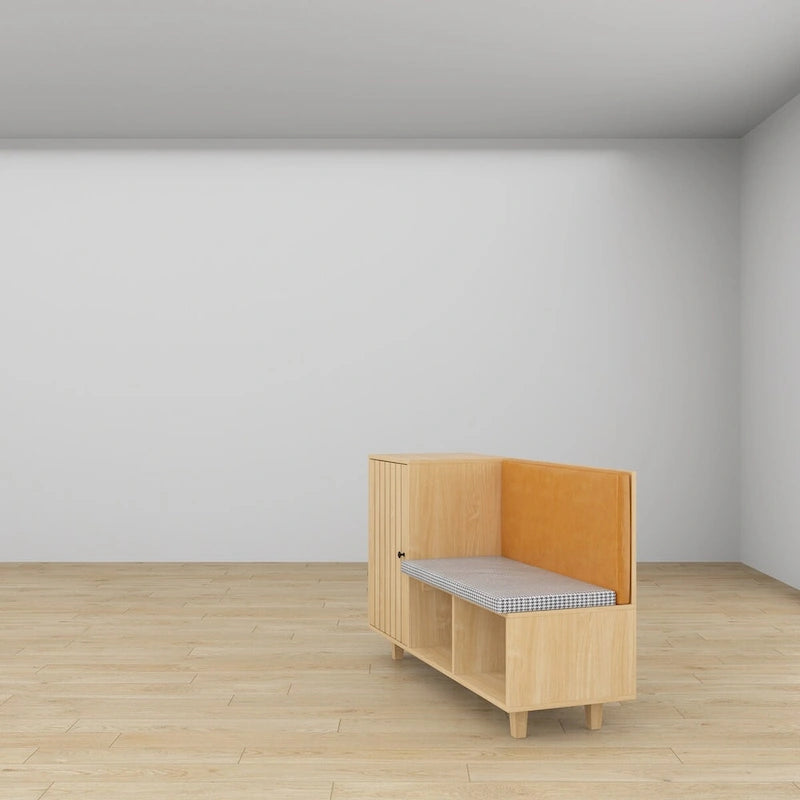 Chic Entryway Shoe Organizer with Seating Bench and Plush Backrest - 47.2