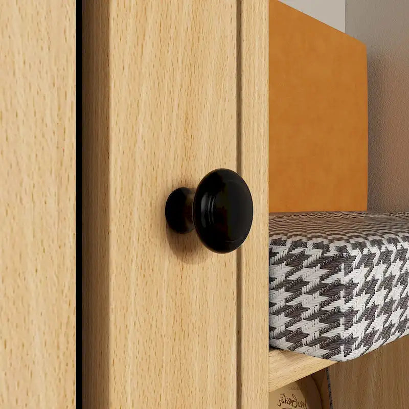 Chic Entryway Shoe Organizer with Seating Bench and Plush Backrest - 47.2