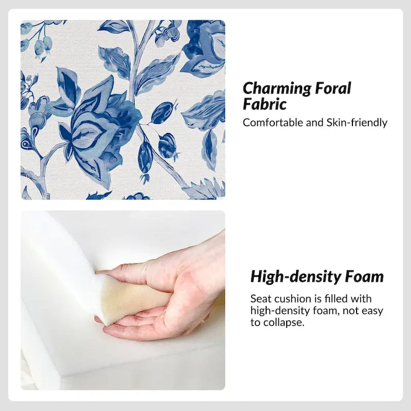 Falk Upholstered Farmhouse Armless Chair with Slipcover and Solid Wood Legs by HULALA HOME