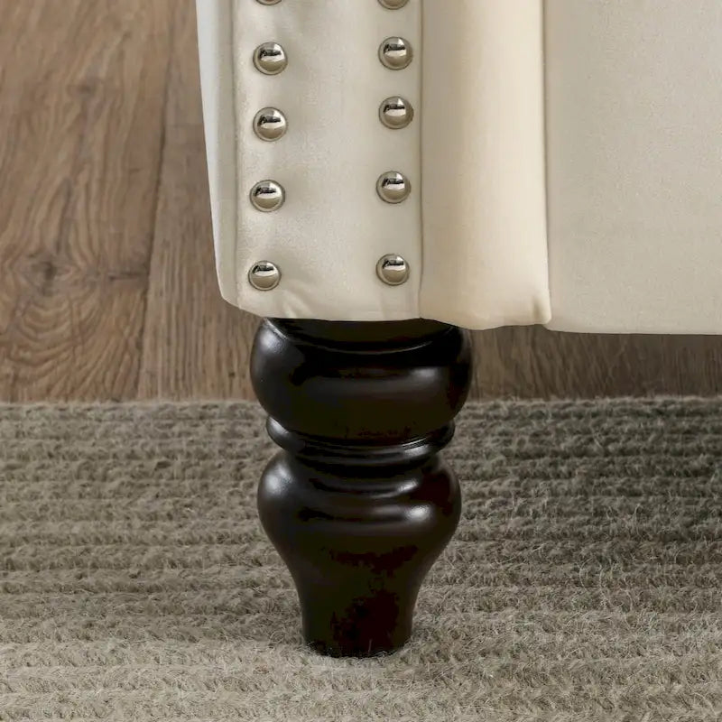 79  Chesterfield Sofa Grey Velvet for Living Room, 3 Seater Sofa Tufted Couch with Rolled Arms and Nailhead