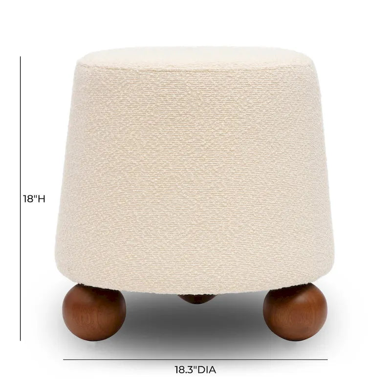 Jaine Boucle Upholstered Stool