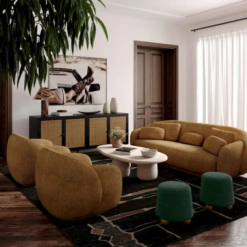 Jaine Boucle Upholstered Stool