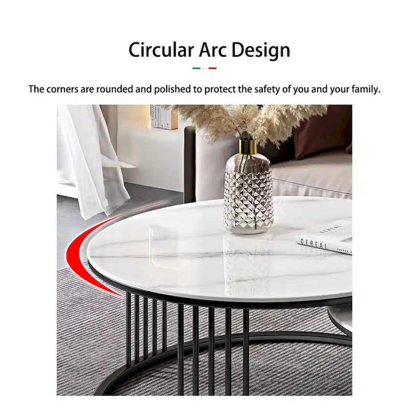 Round Modern Nesting Coffee Set of 2