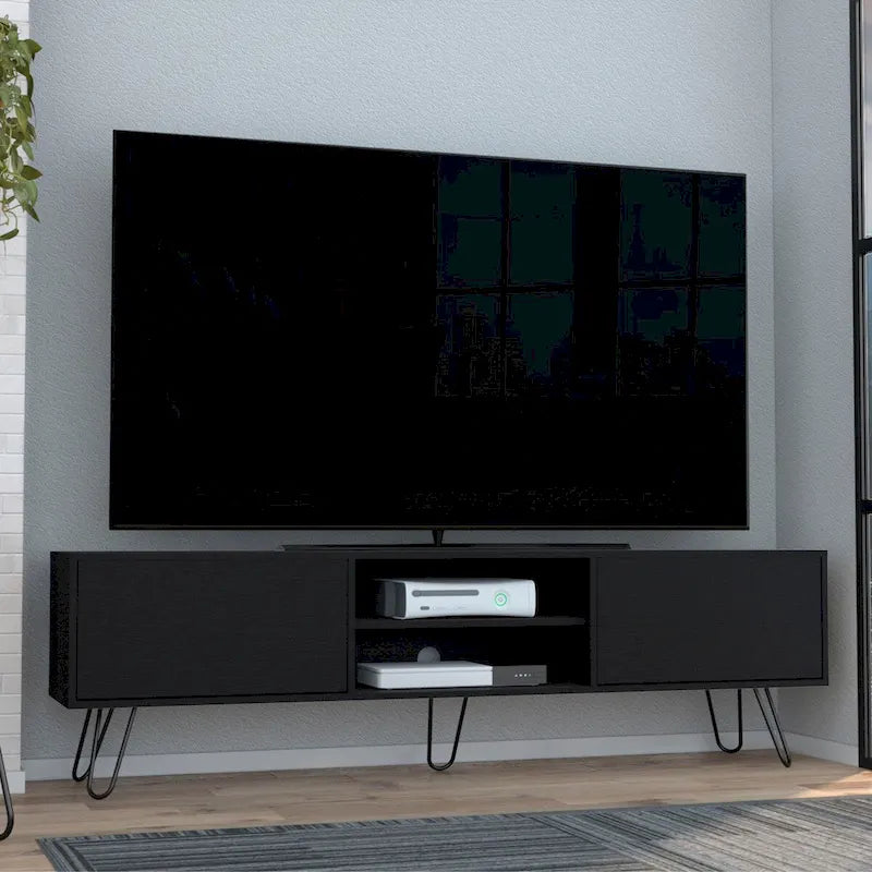 Vassel 2-Cabinet TV Stand Hairpin Legs
