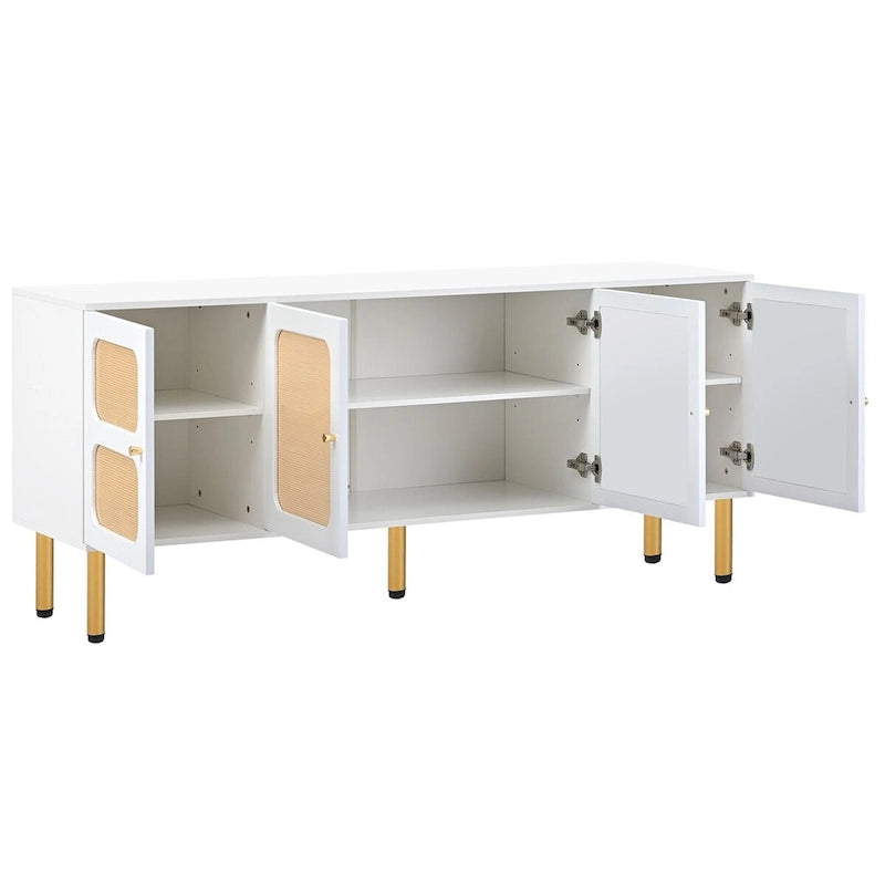 Merax Woven Media Console Table for TVs Up to 70