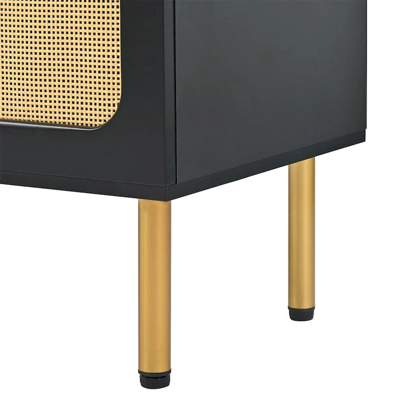 Merax Woven Media Console Table for TVs Up to 70