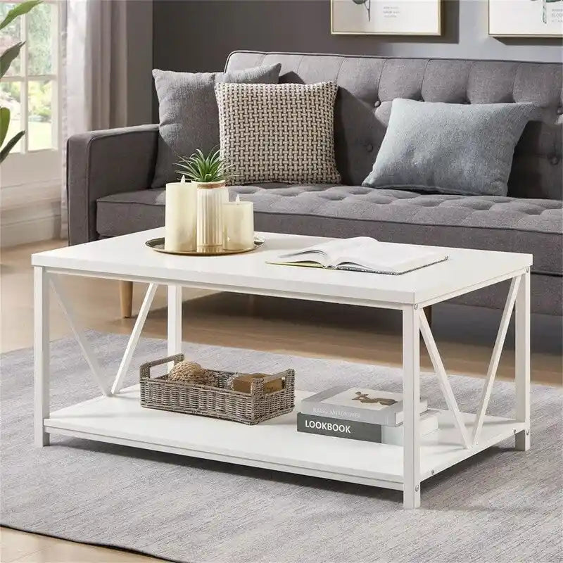 Coffee Table Rustic Wood - 21.6D x 39.3W x 17.7H
