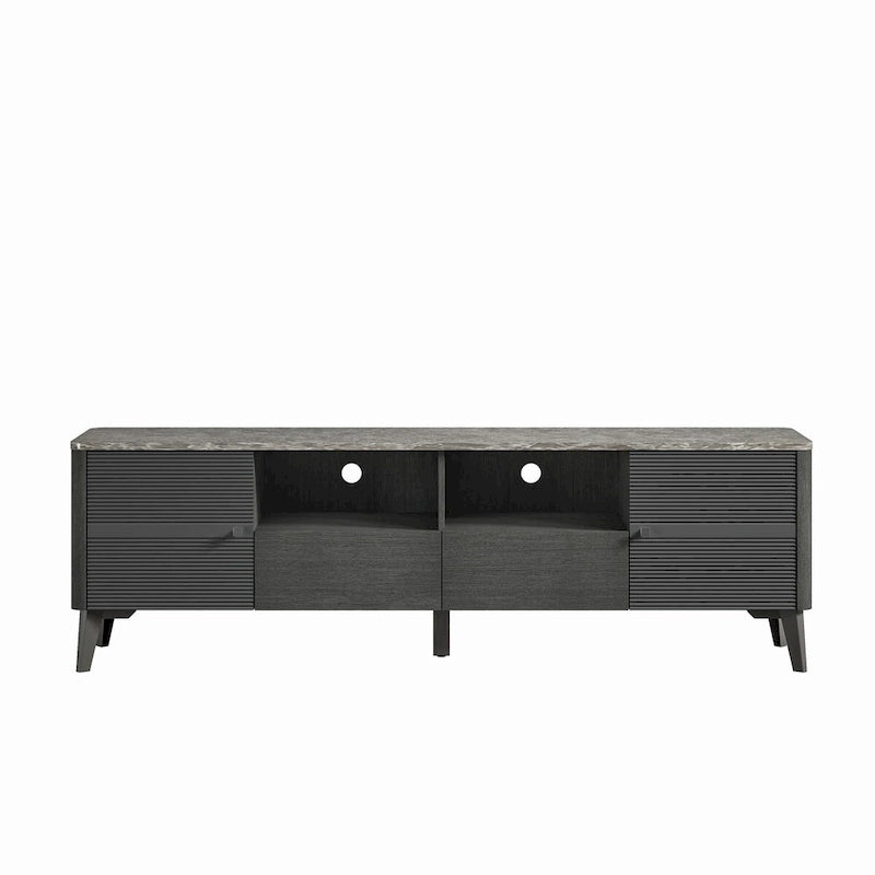 Stylish 70-Inch TV Stand with Marble-Printed Top - 70  in Width