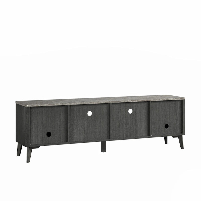 Stylish 70-Inch TV Stand with Marble-Printed Top - 70  in Width
