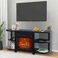 48  Modern Black Electric Fireplace TV Stands Media Console for TVs up to 55 