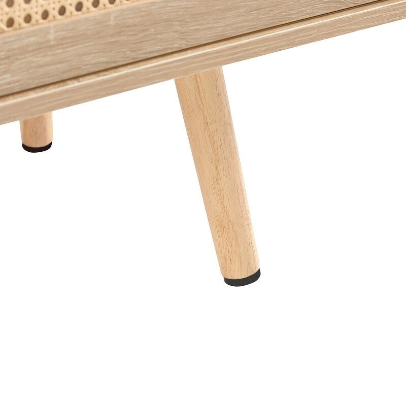 55.12  Rattan TV cabinet, double sliding doors