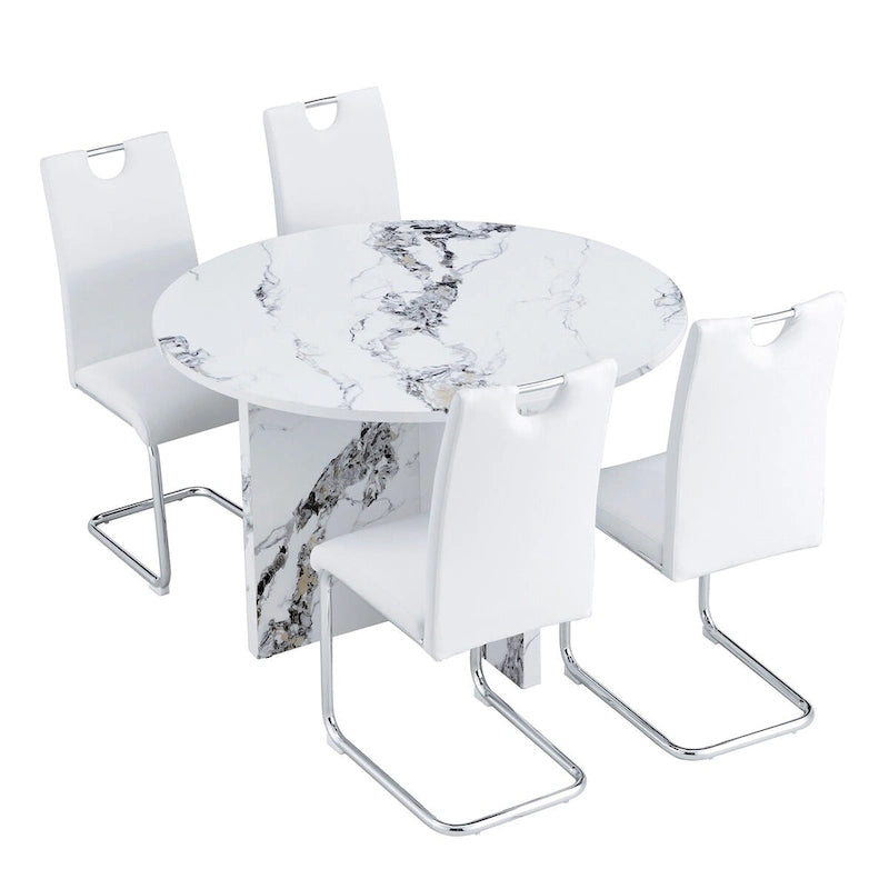 5 piece Round Dining Table Set