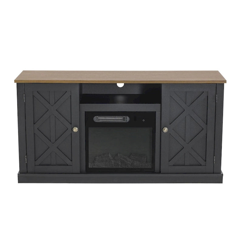54 in. TV Stand Console for TVs up to 60 in. with Electric Fireplace - 54  in Width