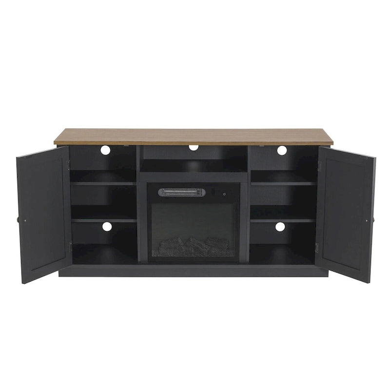 54 in. TV Stand Console for TVs up to 60 in. with Electric Fireplace - 54  in Width