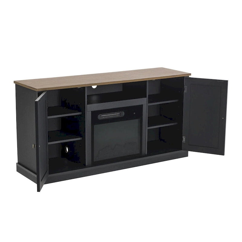 54 in. TV Stand Console for TVs up to 60 in. with Electric Fireplace - 54  in Width
