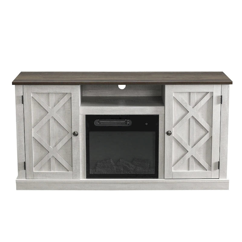 54 in. TV Stand Console for TVs up to 60 in. with Electric Fireplace - 54  in Width