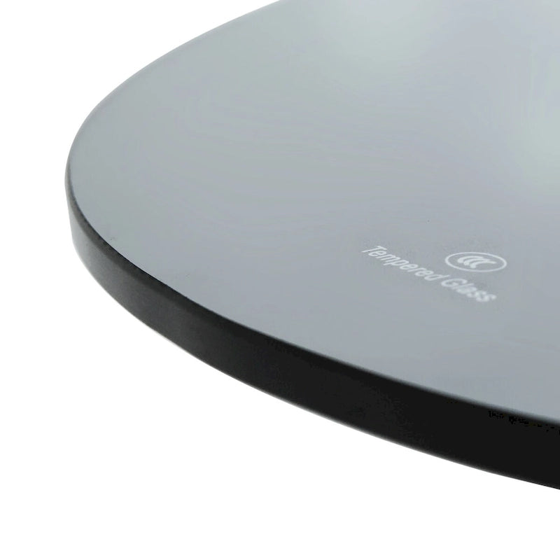 Modern Round Nesting Coffee Table Set of 2 With Glass Top